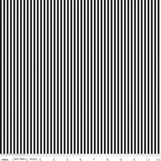 Riley Blake Stripes 1/8 Inch C495 Black