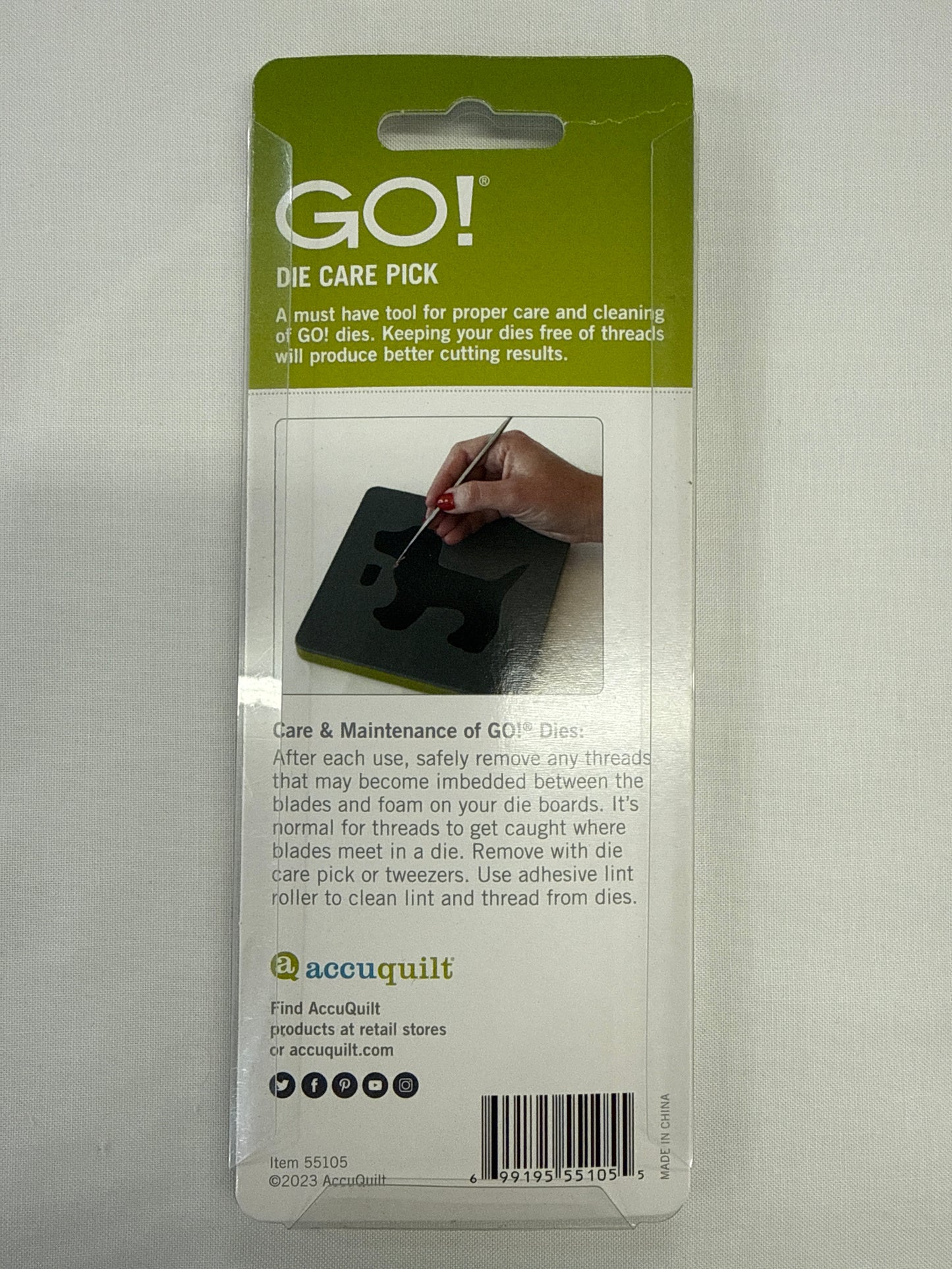 Accuquilt GO die care pick