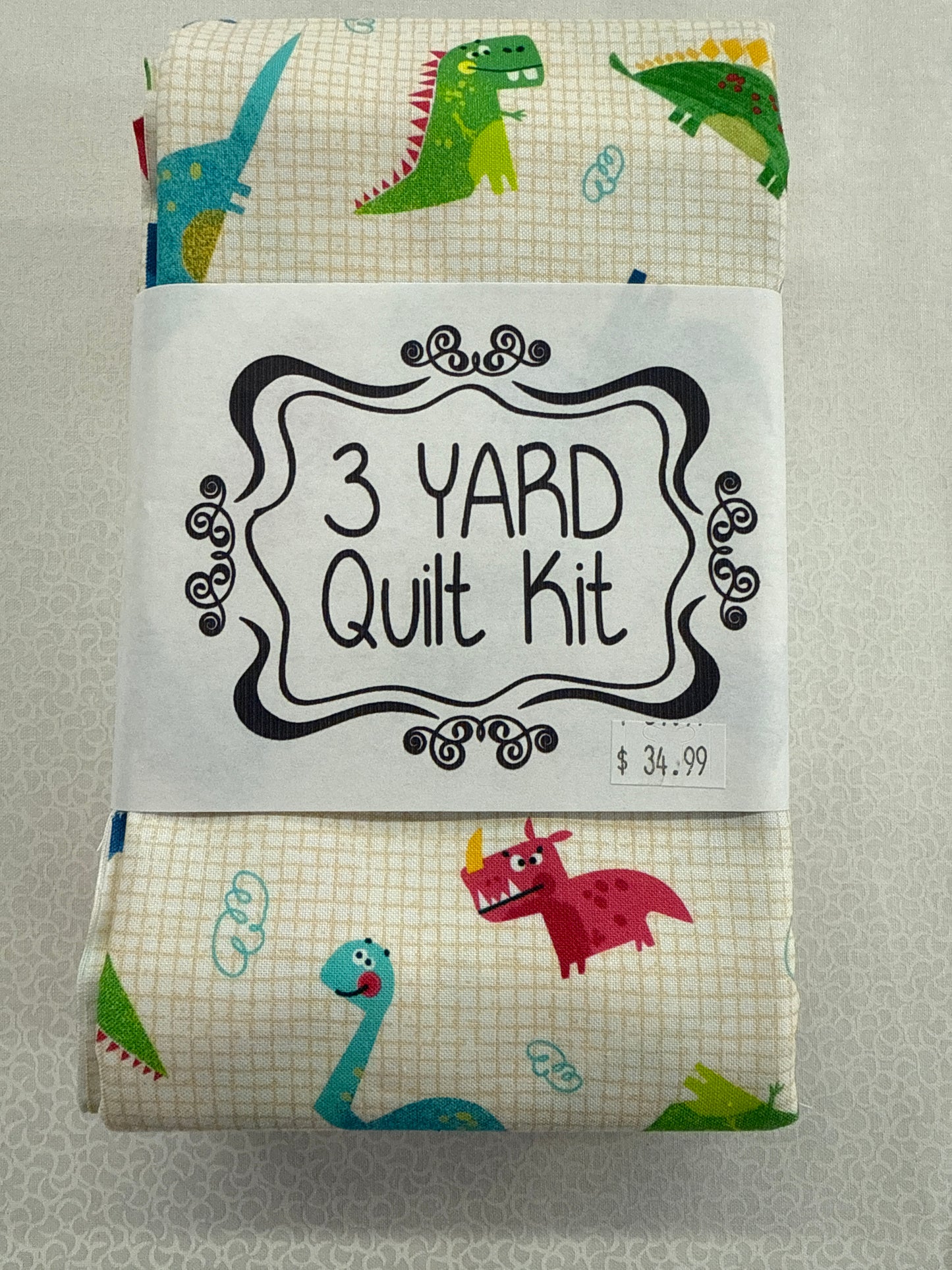 3 yard quilt kit top dinosaurs