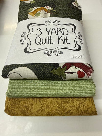 3 yard Quilt Kit Snowman