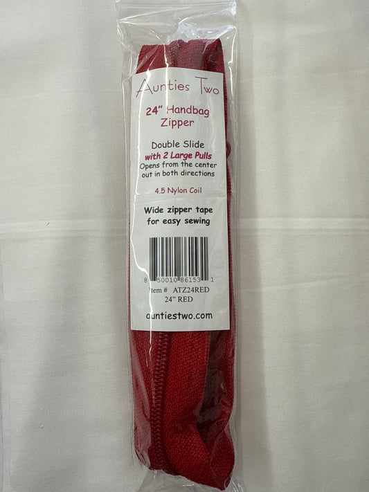 Auntie’s two 24 inch double slide handbag zipper