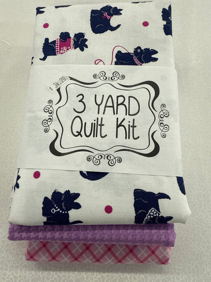 3 yard quilt kit schnauzers