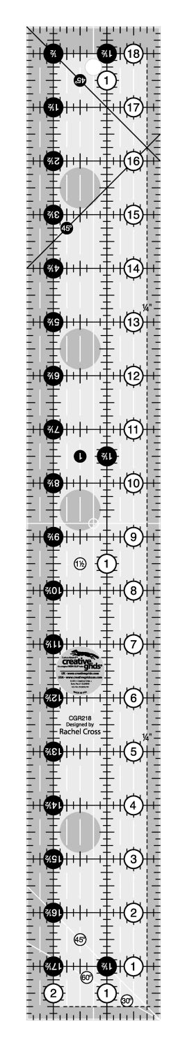 Creative Grids Quilt Ruler2-1/2in x 18-1/2in Rectangle # CGR218