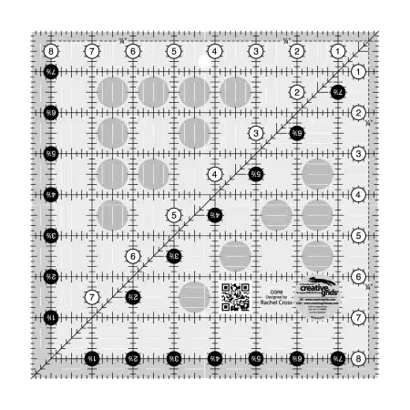 Creative Grids Quilt Ruler 8-1/2in Square # CGR8
