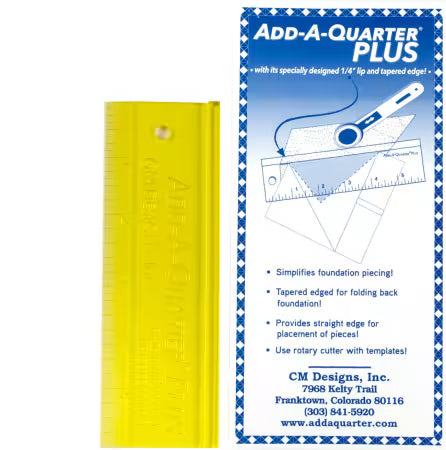 Add A-Quarter Ruler 6in Plus Yellow
