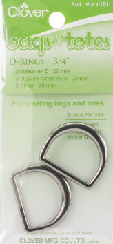 Clover Black Nickel D-Rings 3/4