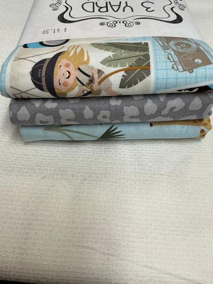 3 yard quilt kits-Safari grey