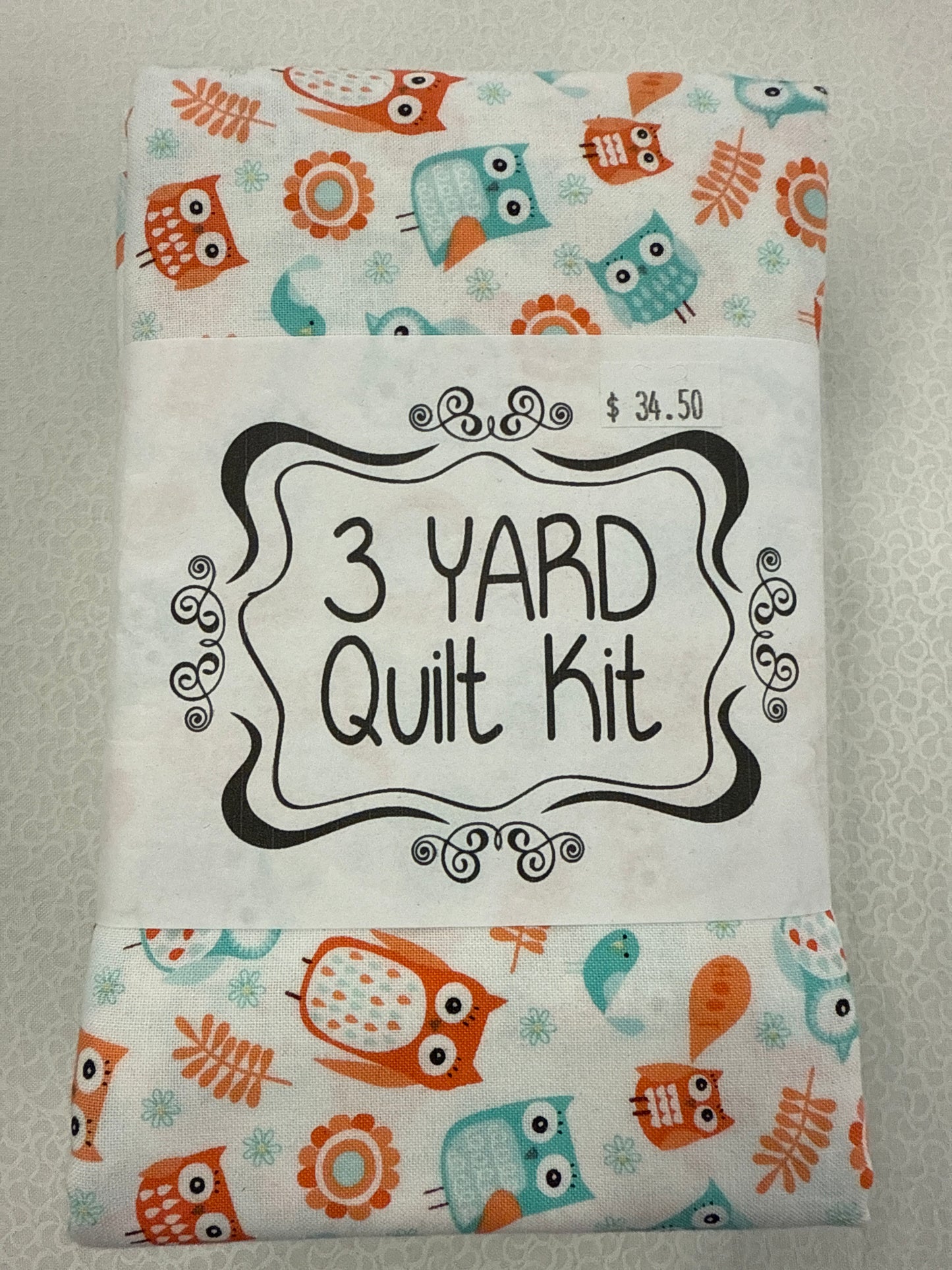 3 yard quilt kit, owls