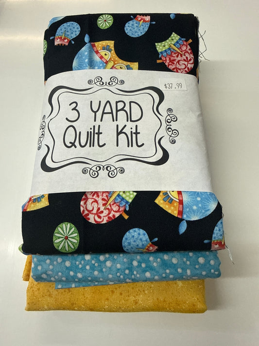 3 yard Quilt Kit Owls