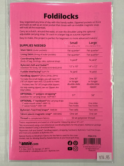 Foldilocks easy fold up wallet ByAnnie