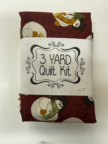 3 yard Quilt Kit Snowman