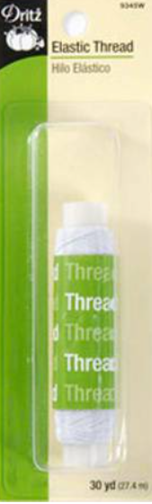 Dritz White Thread Elastic 30yds