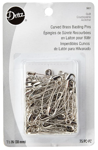 Dritz Curved Brass Basting Pins