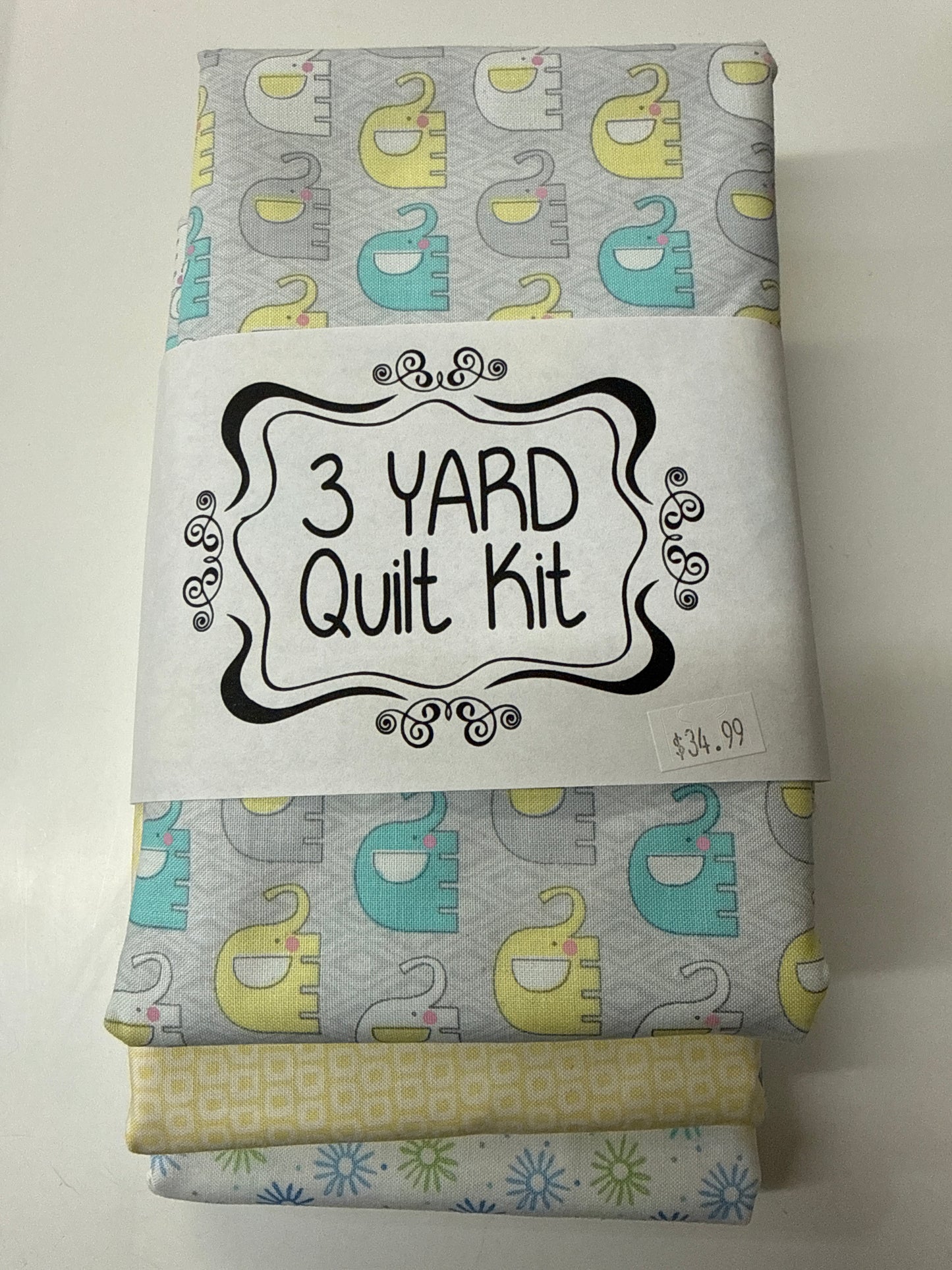 3 yard Quilt Kit Elephants