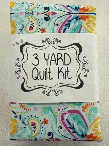 3 yard quilt kit, butterflies
