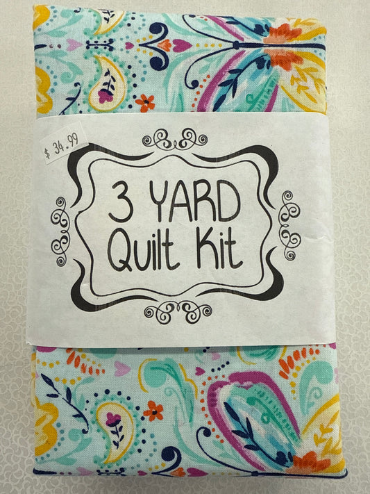 3 yard quilt kit, butterflies