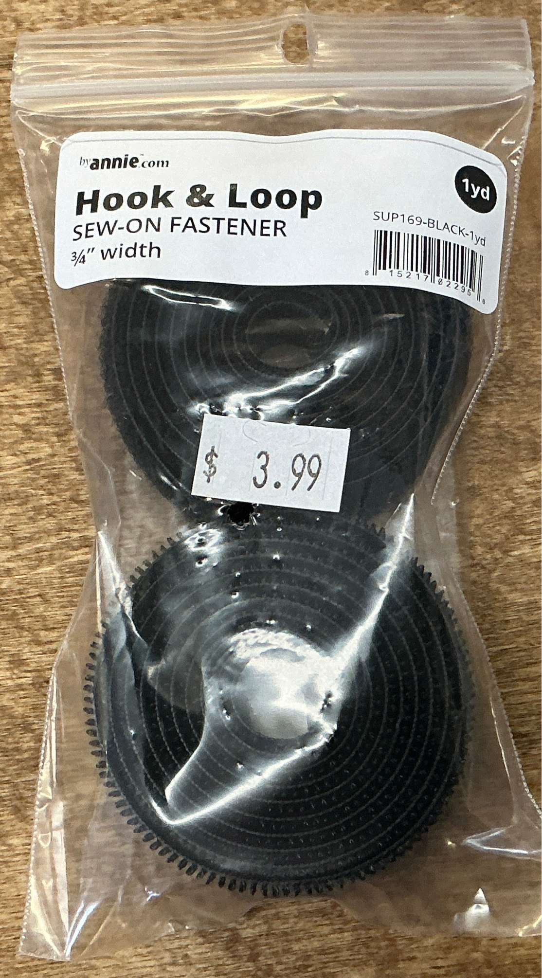 ByAnnie Hook & Loop Sew On Fastener 3/4” width