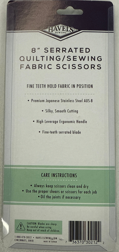 HAVELS sewing 8” serrated scissors