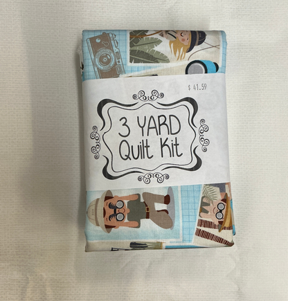 3 yard quilt kits-Safari grey