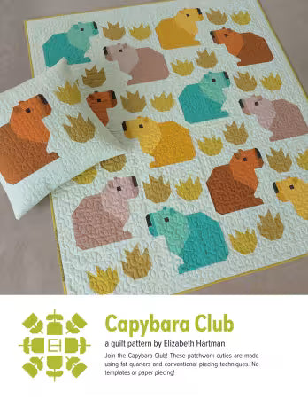 Capybara Club Pattern by Elizabeth Hartman