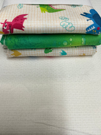 3 yard quilt kits-Dinosaurs