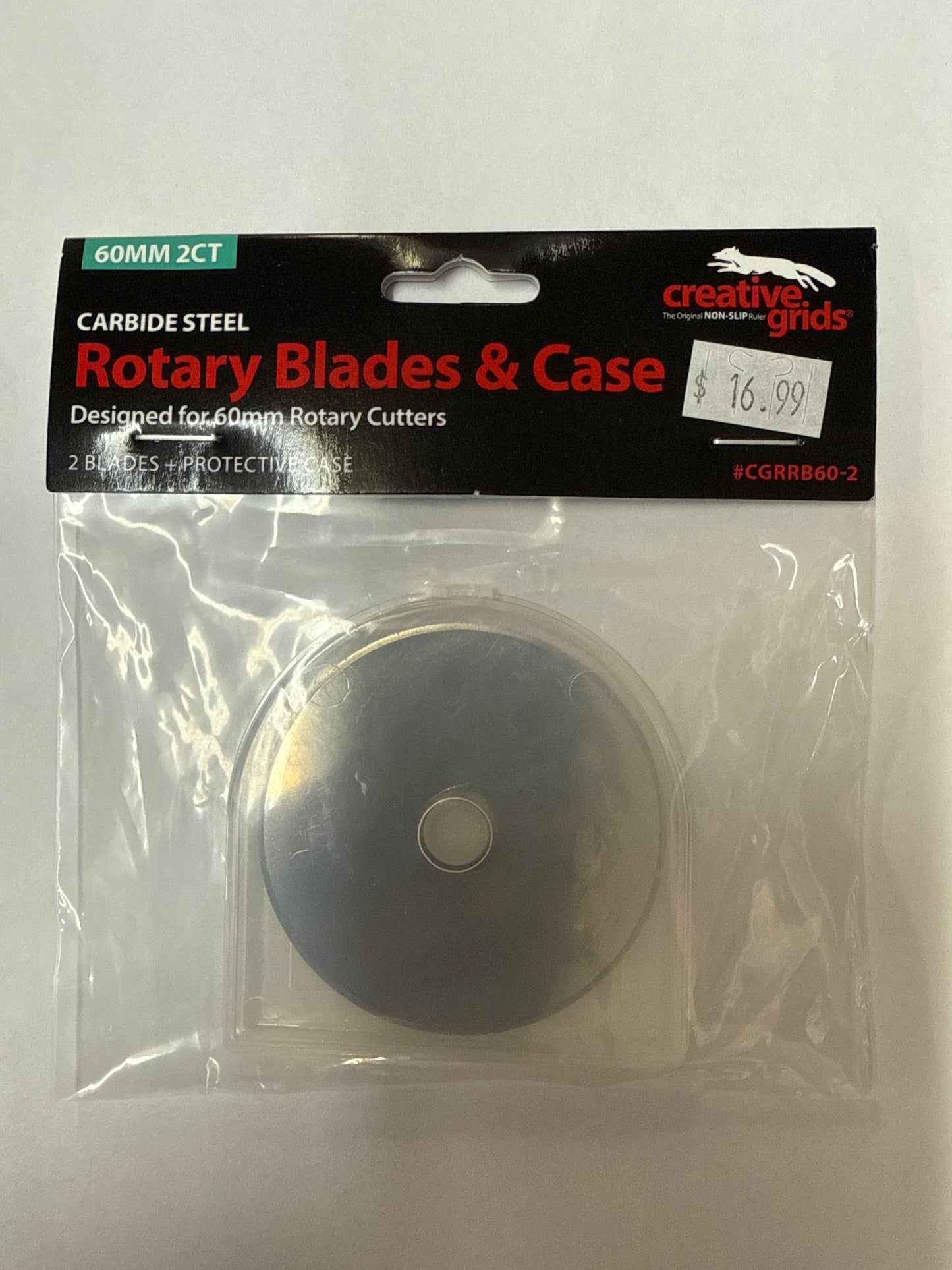Carbide steel rotary blades and case 60 mm by Creative Grids