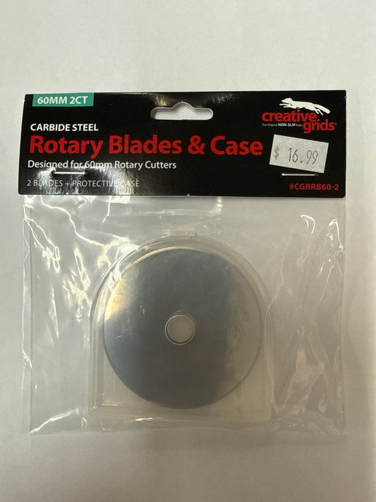 Carbide steel rotary blades and case 60 mm by Creative Grids