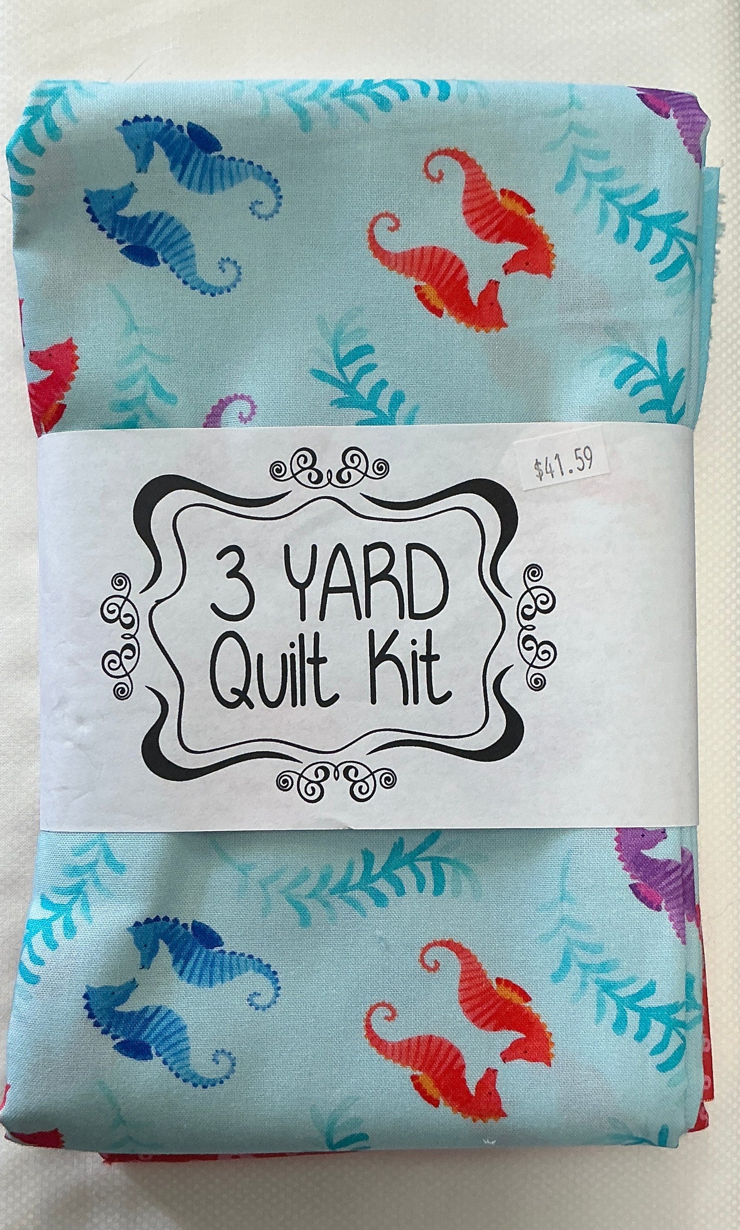 3 yard quilt kits-Aquatic Rose & Blue 2