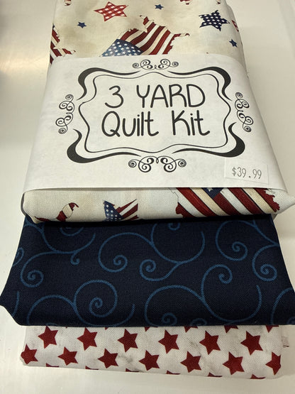 3 yard Quilt Kit Patriotic