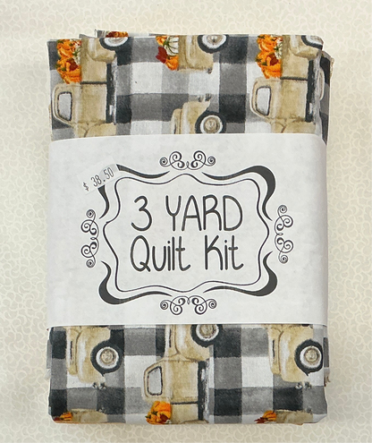 3 yard quilt kits pumpkin truck
