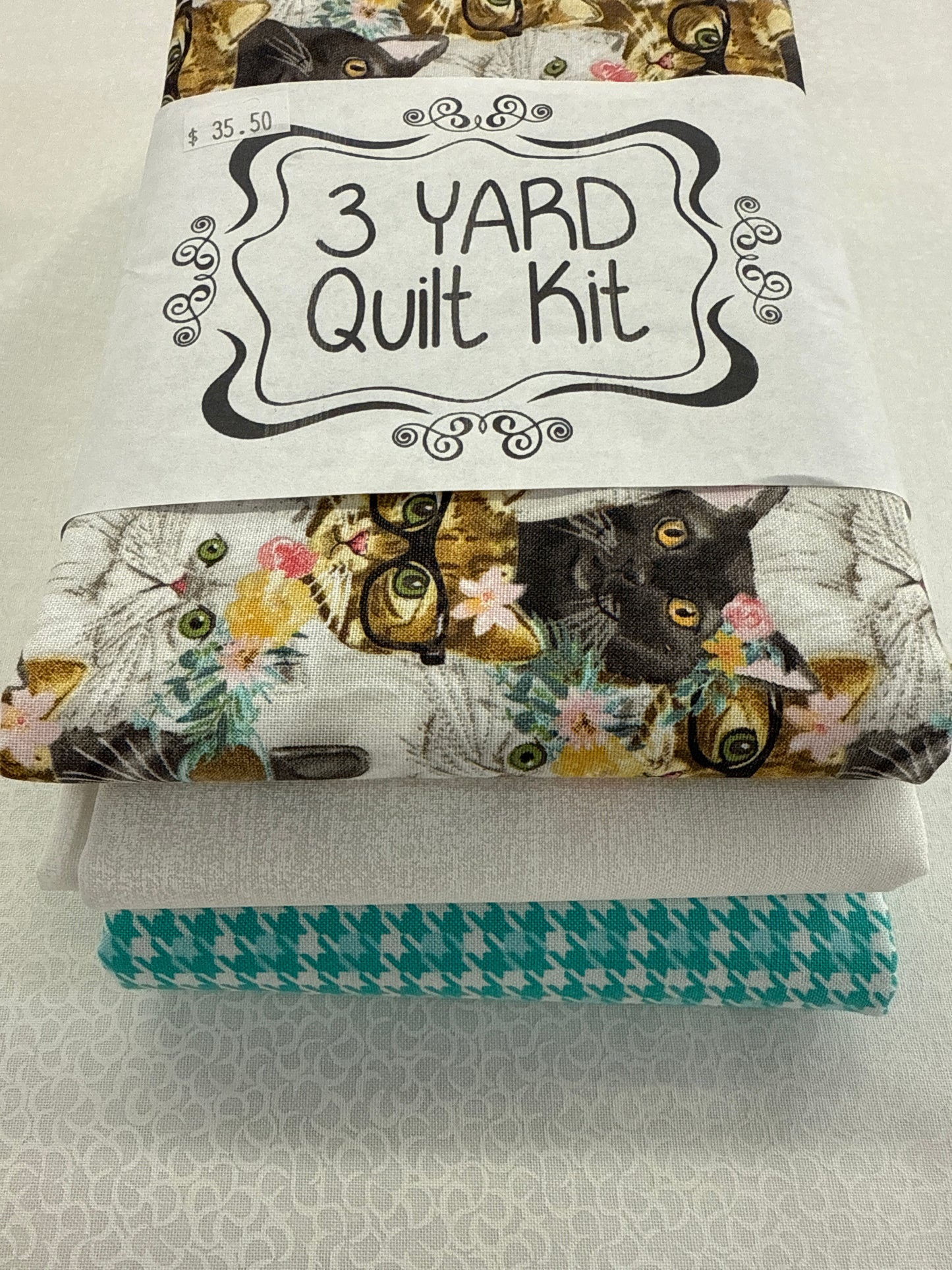 3 yard quilt kit, cats