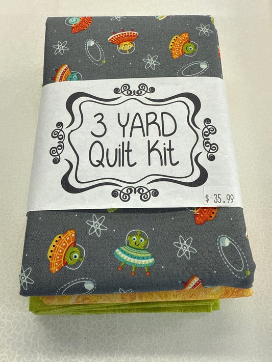 3 yard quilt kit space ships