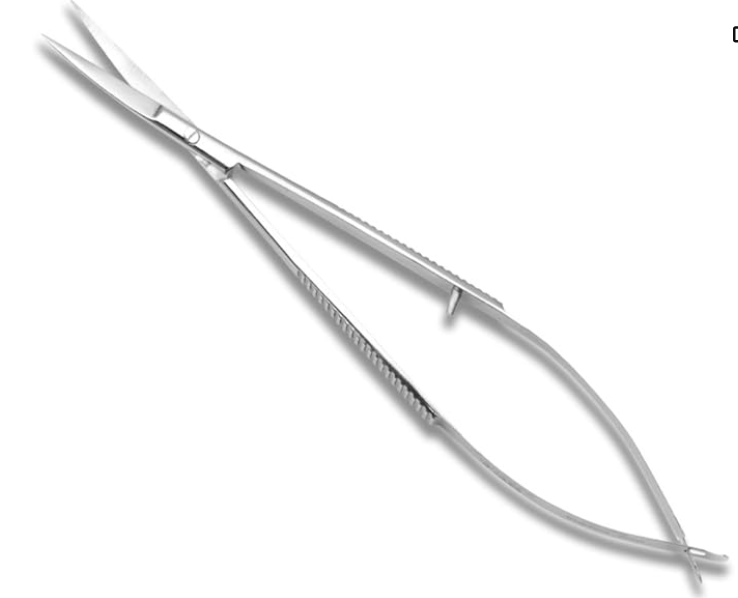 Famore titanium E-Z Snip Micro Serrated Curved Blade