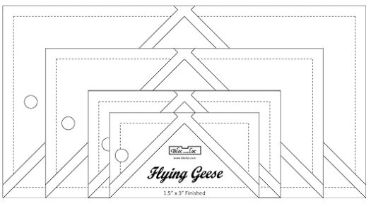 Flying Geese Set #1 Bloc-Loc Quilting Ruler