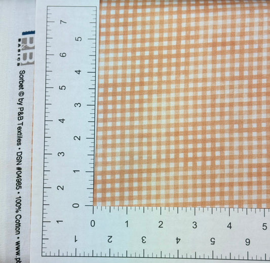 Sorbet by P&B Textiles- Peach gingham
