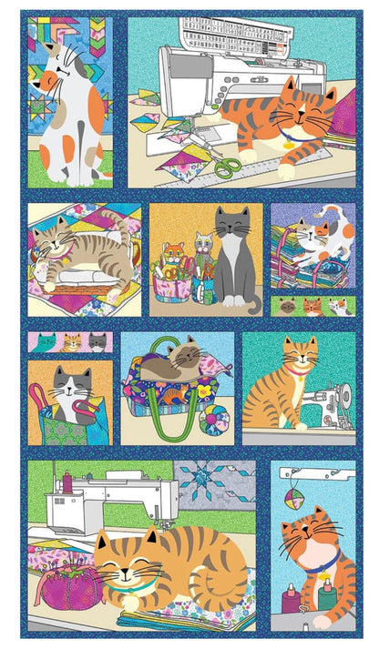 Panel play Cheetos world by Kimberly Einmo quilt kit with panel ￼Benartex Fabrics