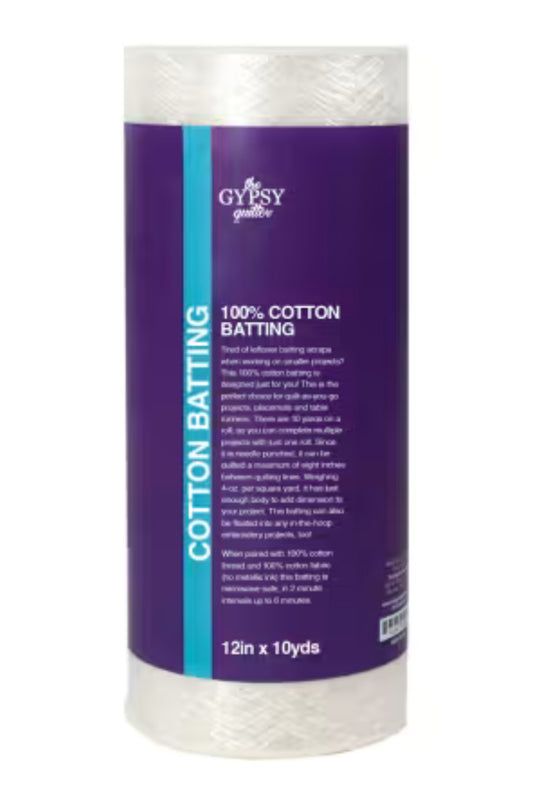 Gypsy Quilter 100% cotton batting