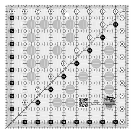 Creative Grids Quilt Ruler 9-1/2in Square CGR9