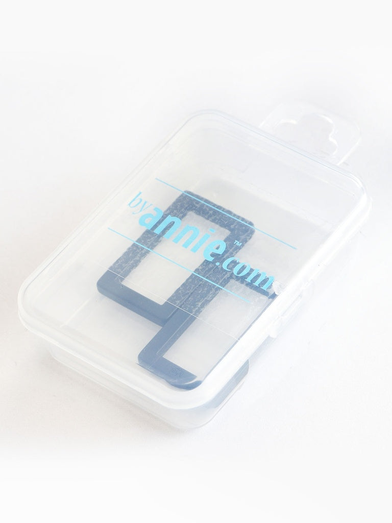 Rectangle Rings Black Metal-1inch-Set of Two