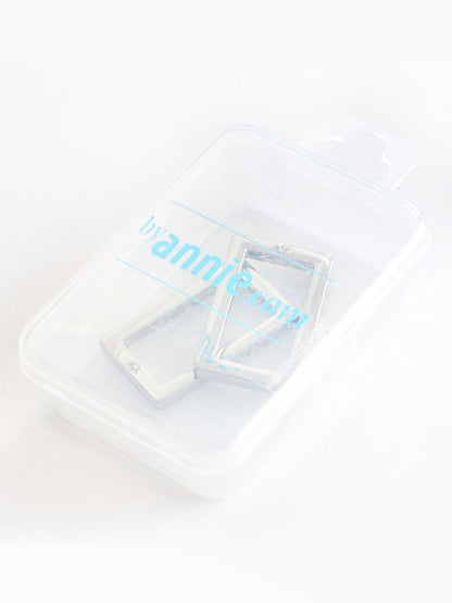 Rectangle Ring - 1" - Set of Two Nickel