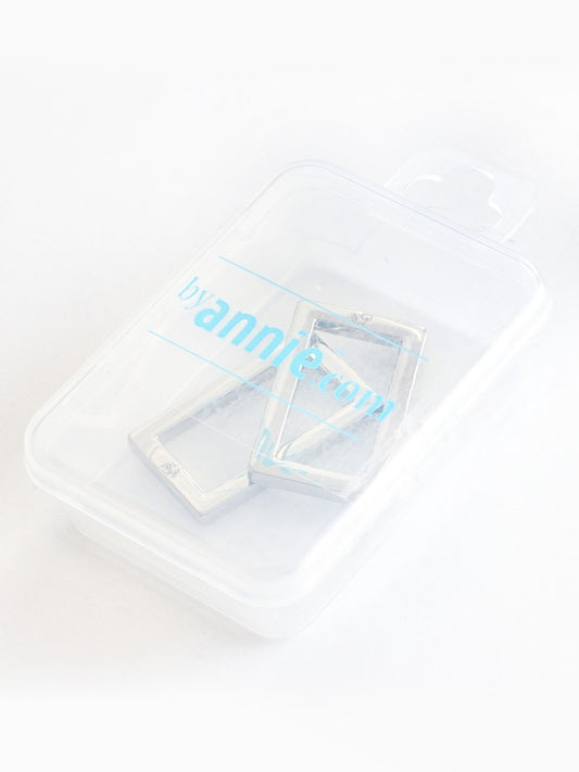 ByAnnie Rectangle Ring - 1" - Set of Two Nickel