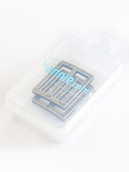 Rectangle Ring - 1" - Set of Two Nickel