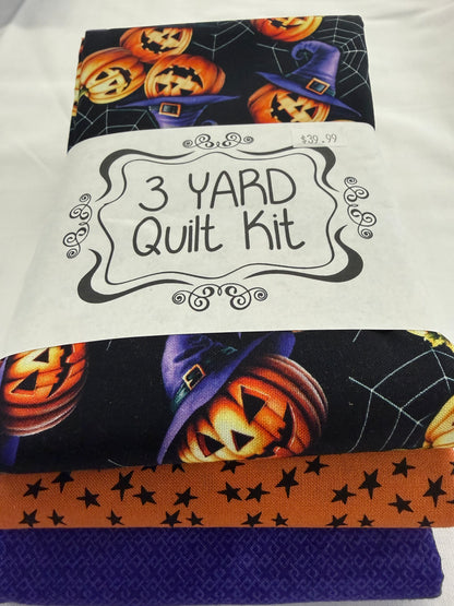 3 yard Quilt Kit Halloween Pumpkin