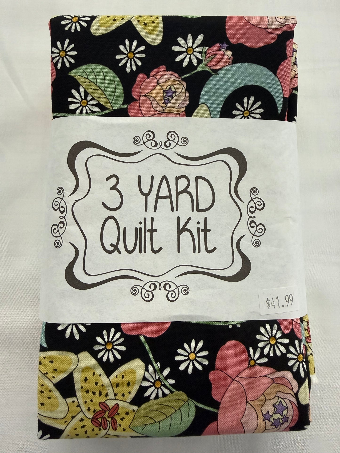 3 yard Quilt Kit flowers and Dots