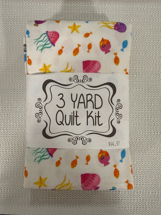 3 yard Quilt Kit Ocean Life