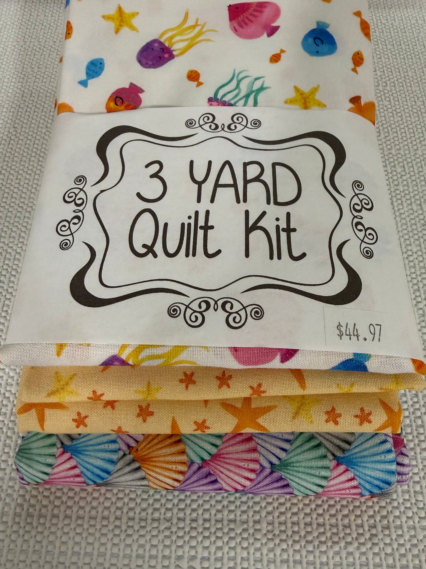 3 yard Quilt Kit Ocean Life