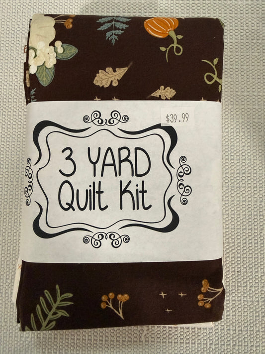 3 yard quilt kit Fall Pumpkkns