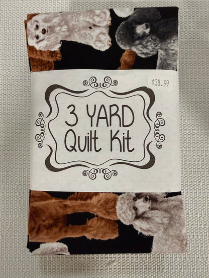 3 yard Quilt Kit Poodles