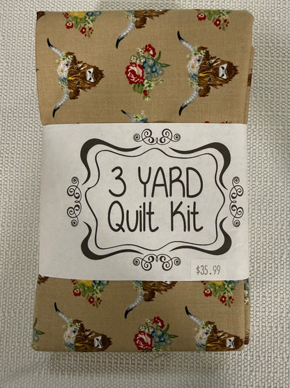 3 yard Quilt Kit Highland Cows