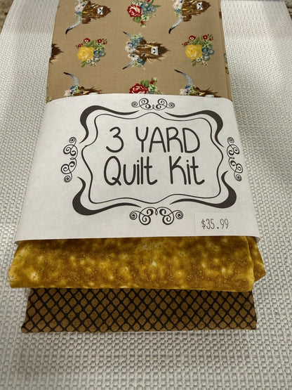 3 yard Quilt Kit Highland Cows